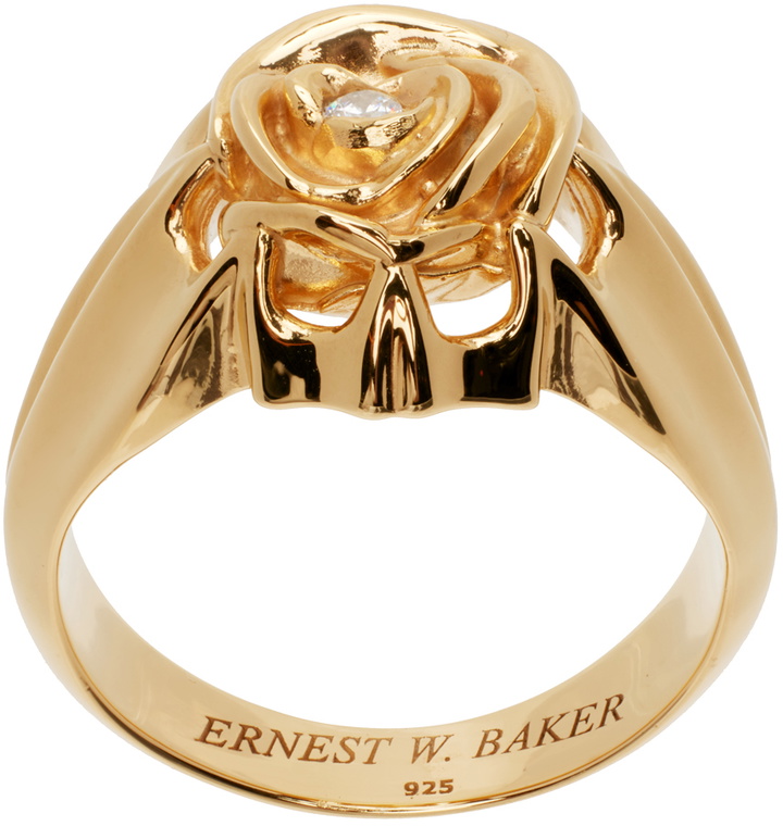 Photo: Ernest W. Baker Gold Rose Stone Ring
