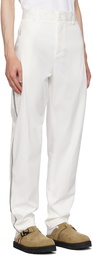 Moncler White Piping Trousers