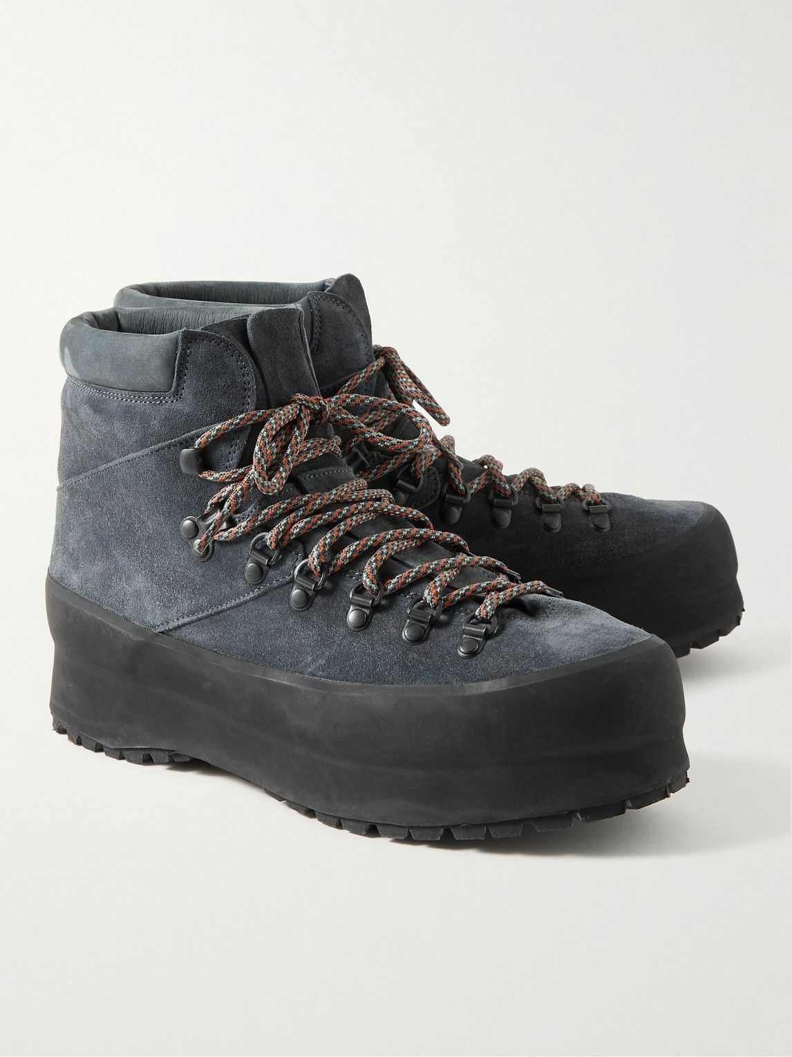 Diemme - Throwing Fits Rosset Rubber-Trimmed Suede Platform Boots - Blue