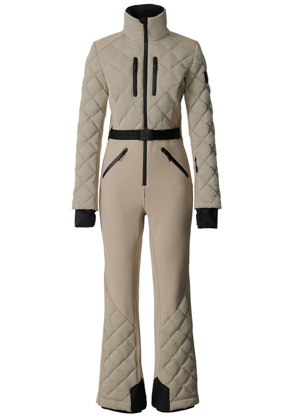 Photo: Mackage Inga Quilted Bonded Fleece ski Suit Taupe