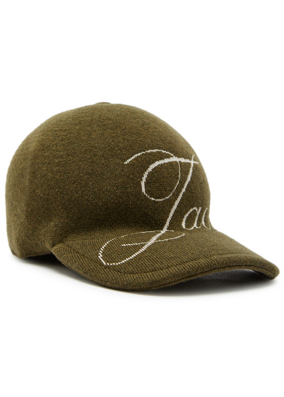 Photo: Jacquemus La Casquette Atelier Logo Merino Wool-blend cap Khaki