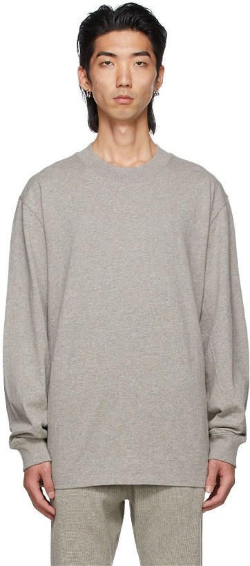 Photo: Essentials Grey Back Logo Long Sleeve T-Shirt