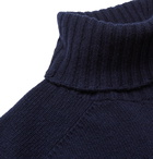 Officine Générale - Merino Wool and Cashmere-Blend Rollneck Sweater - Blue