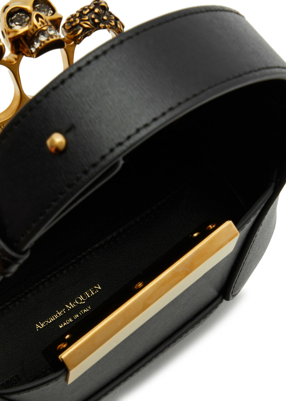 Alexander Mcqueen The Jewelled Hobo Mini Leather top Handle