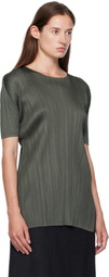 PLEATS PLEASE ISSEY MIYAKE Gray Monthly Colors June T-shirt