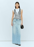 Sportmax Backwards Denim Skirt