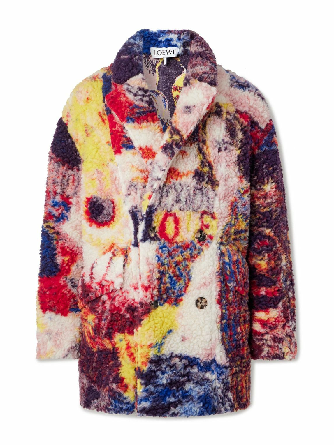 LOEWE - Richard Hawkins Oversized Double-Breasted Fleece-Jacquard