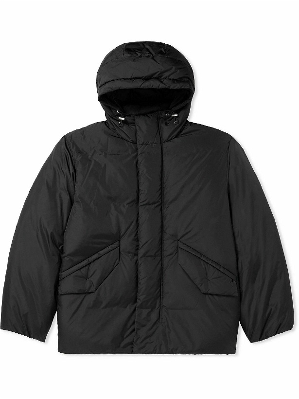 Photo: Theory - Liston Quilted Recycled-Shell Hooded Down Jacket - Black