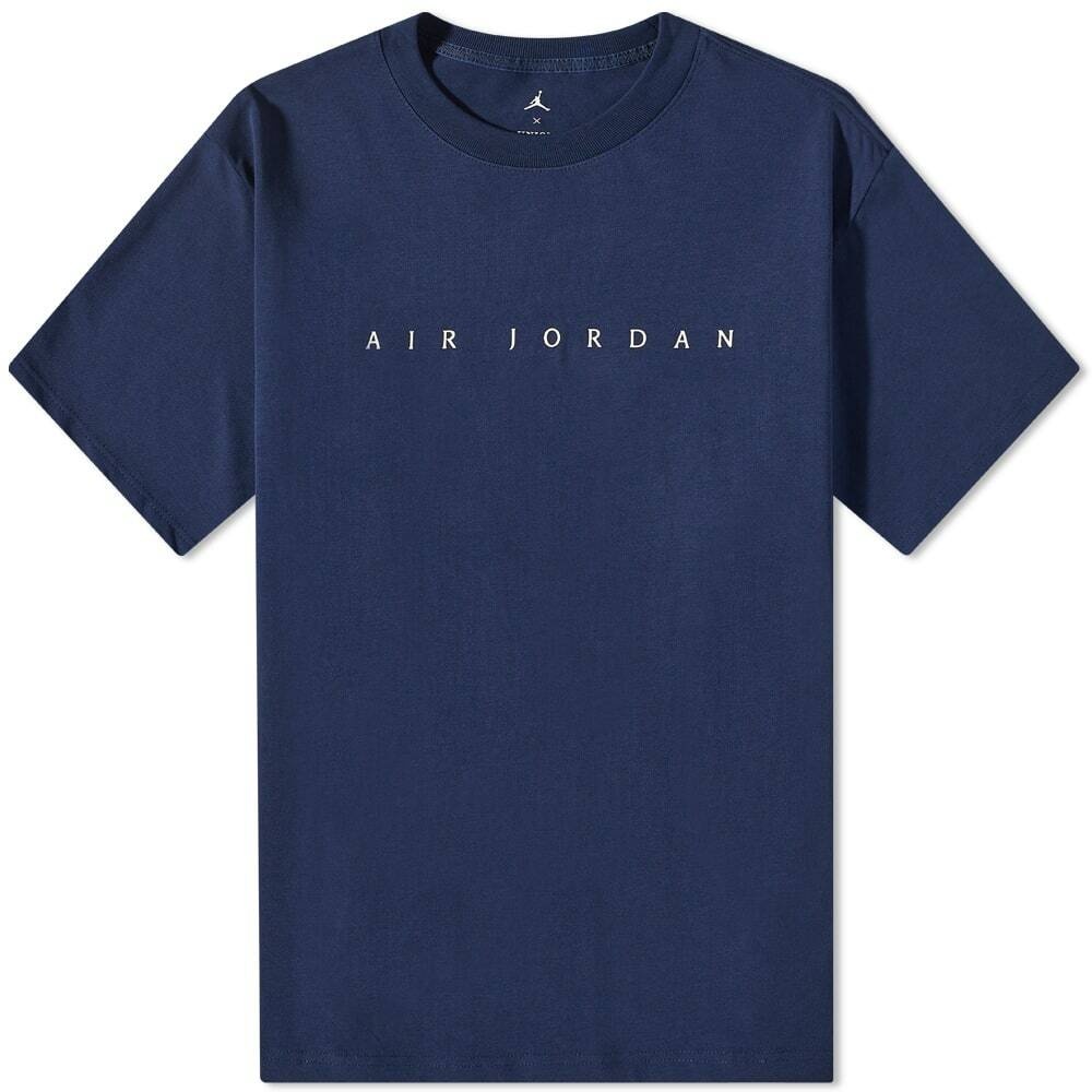 Photo: Air Jordan x Union T-Shirt in College Navy/Coconut Milk