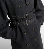 Ganni Belted wool and cashmere-blend coat