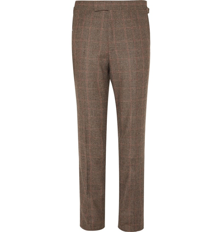 Photo: Kingsman - Brown Slim-Fit Prince of Wales Checked Wool Suit Trousers - Brown