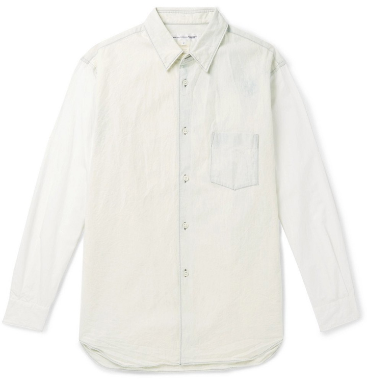 Photo: Comme des Garçons SHIRT - Bleached Denim Shirt - Men - White