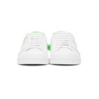 Valentino White and Green Valentino Garavani Backnet VLogo Sneakers