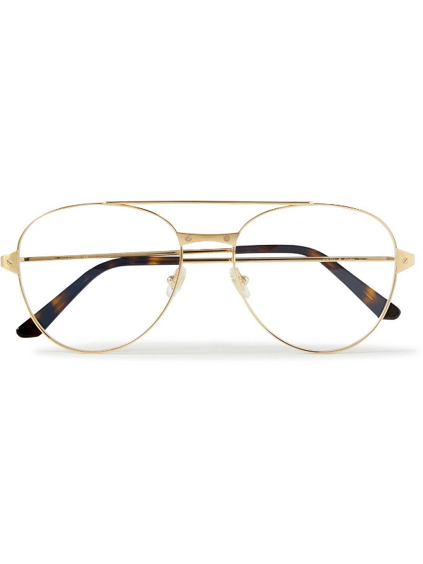 Photo: Cartier Eyewear - Aviator-Style Gold-Tone Optical Glasses