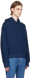 Wooyoungmi Blue Embroidered Hoodie