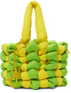 JW Anderson Yellow & Green Medium Knotted Tote