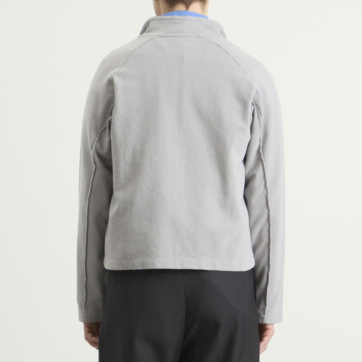 mfpen Men's Needle Jump Leisure Zip Up in Mineral Grey