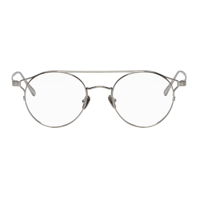 Linda Farrow Luxe Silver Round 805C9 Glasses Linda Farrow Luxe