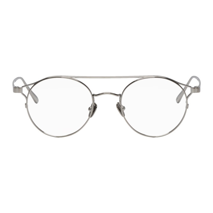 Photo: Linda Farrow Luxe Silver Round 805C9 Glasses