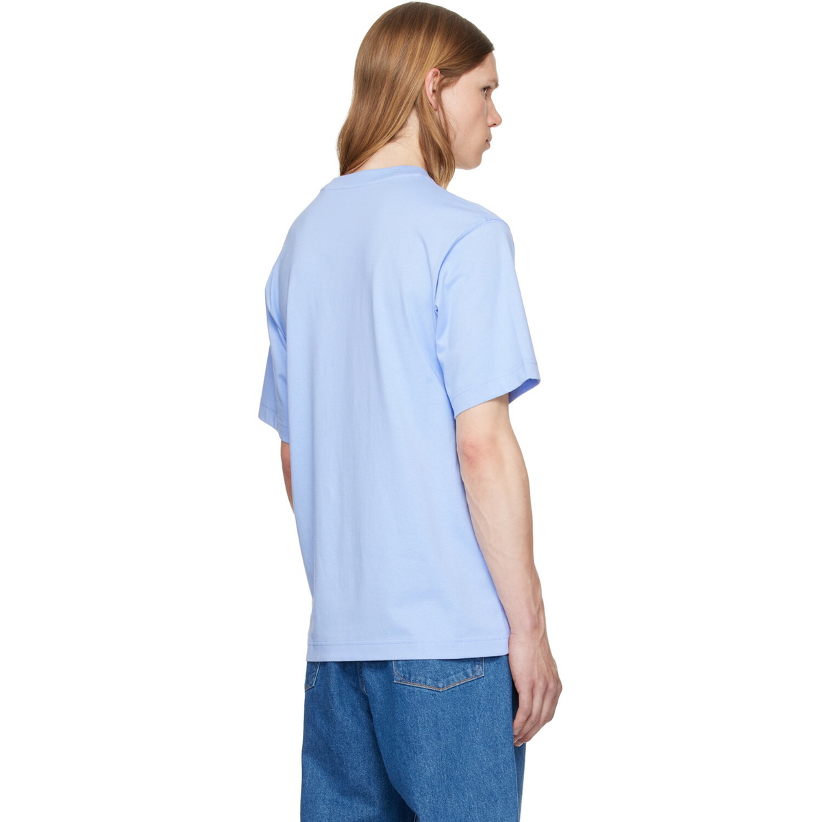 Burberry Blue Cross Stitch Knight Cotton T-shirt