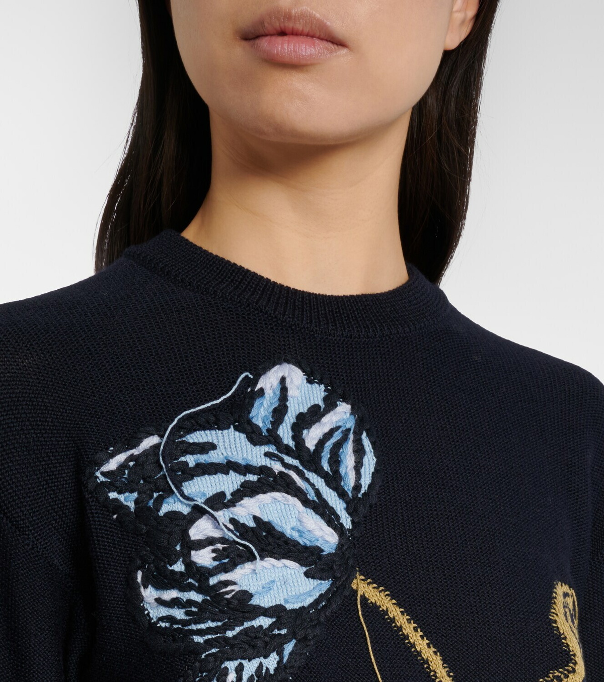 Erdem Intarsia wool and cotton sweater