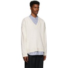 Juun.J Off-White Knit Cotton Sweater