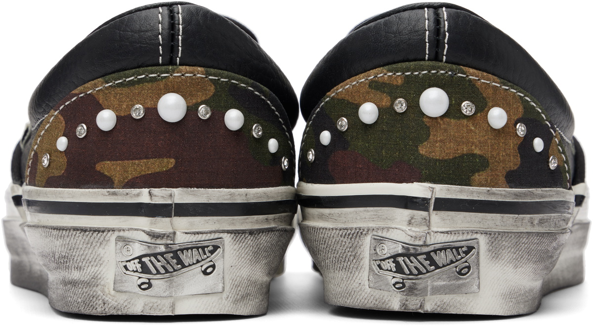 Vans Khaki Premium Classic Slip-On Sneakers
