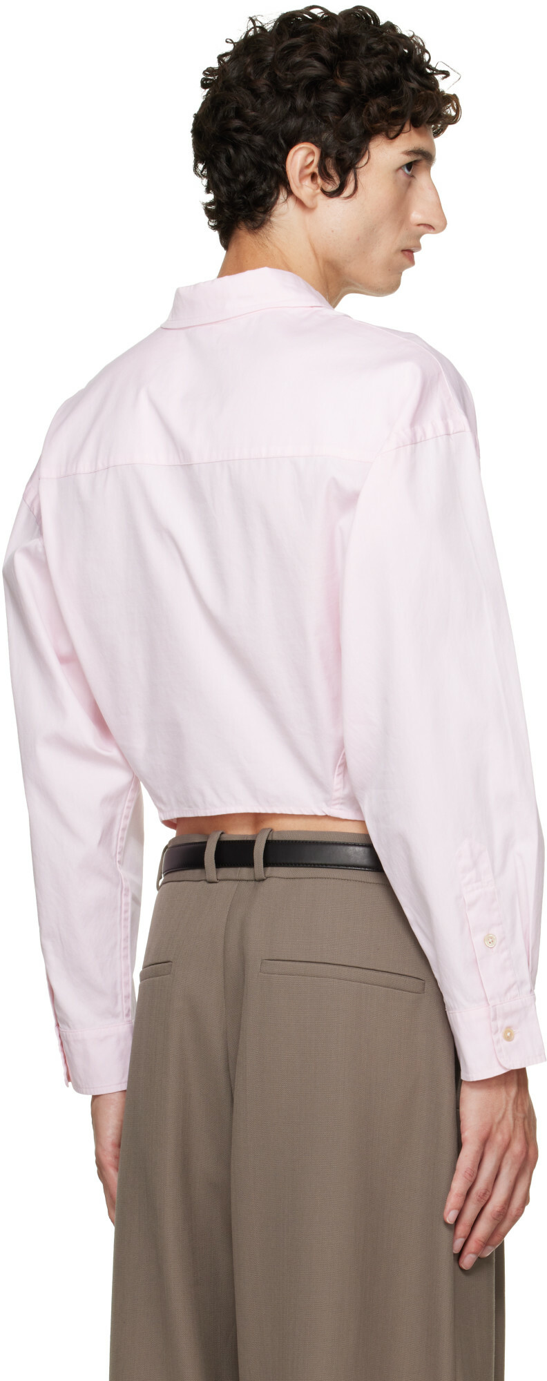 R13 Pink Split Hem Boyfriend Shirt