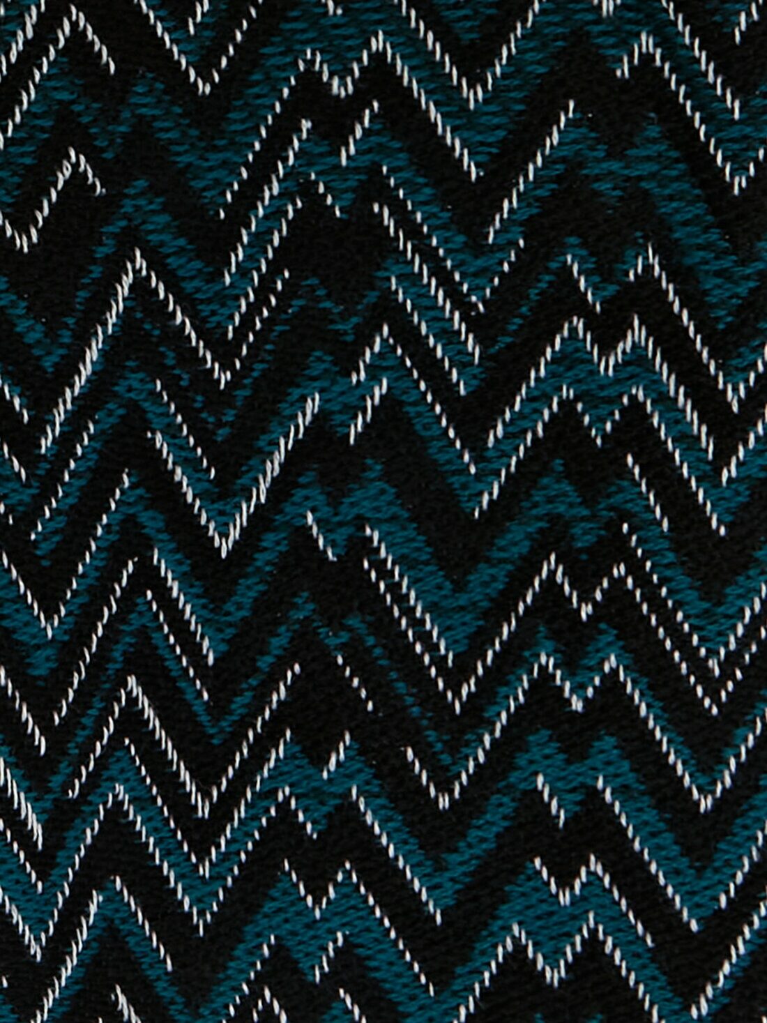 Missoni - Wool zig zag scarf with contrast trim, Men, Multicoloured