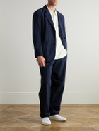 SSAM - Cotton and Silk-Blend Piqué Rugby Shirt - Neutrals
