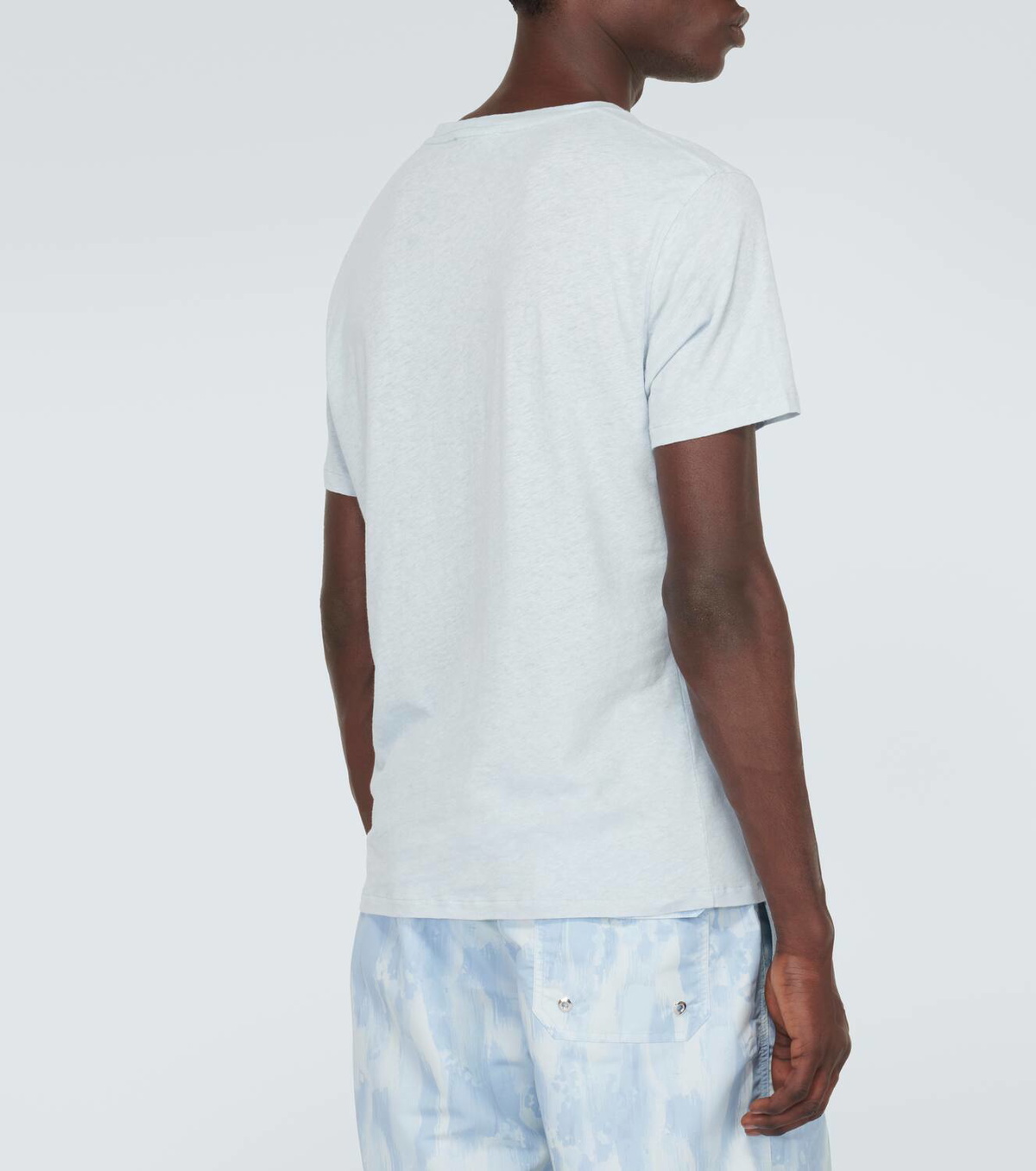 Frescobol Carioca Lucio cotton and linen T-shirt