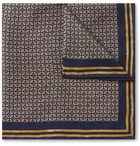 Brunello Cucinelli - Printed Silk Pocket Square - Blue