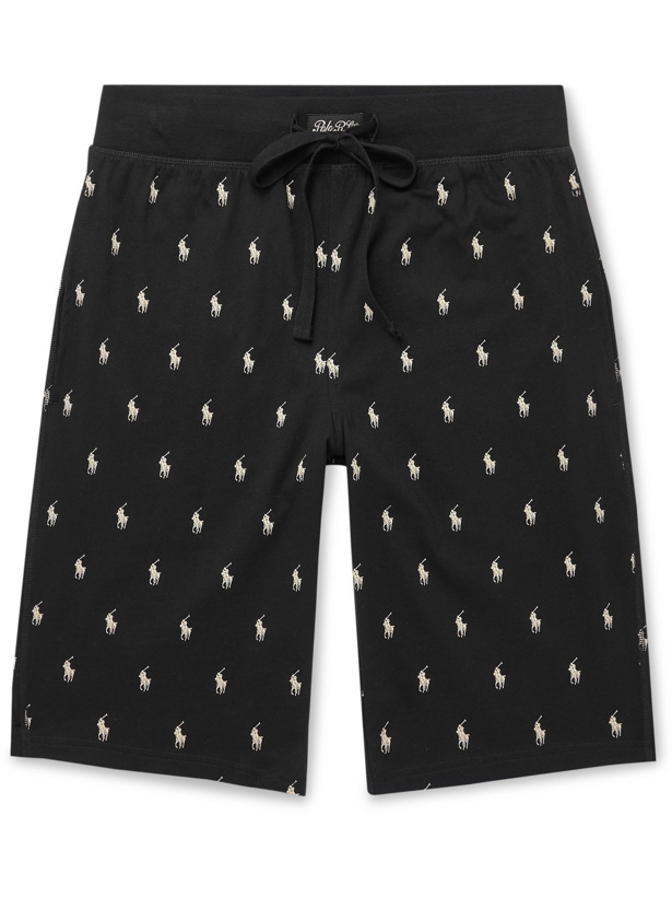 Photo: POLO RALPH LAUREN - Logo-Print Cotton-Jersey Pyjama Shorts - Black