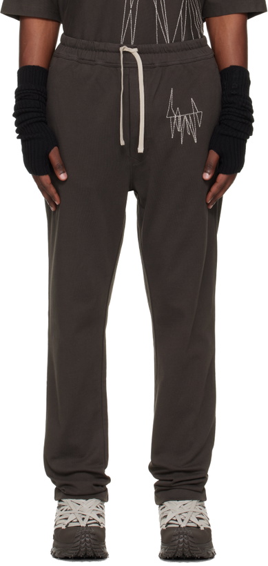 Photo: Rick Owens Moncler + Rick Owens Brown Jogger Sweatpants