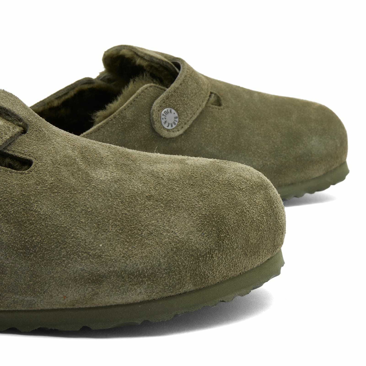 Birkenstock Boston Shearling Clog - Thyme Suede