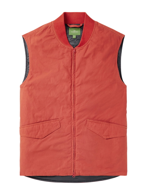Photo: Sid Mashburn - Cashpad Waxed Cotton-Poplin Gilet - Red