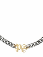 PALM ANGELS Pa Monogram Brass Chain Necklace