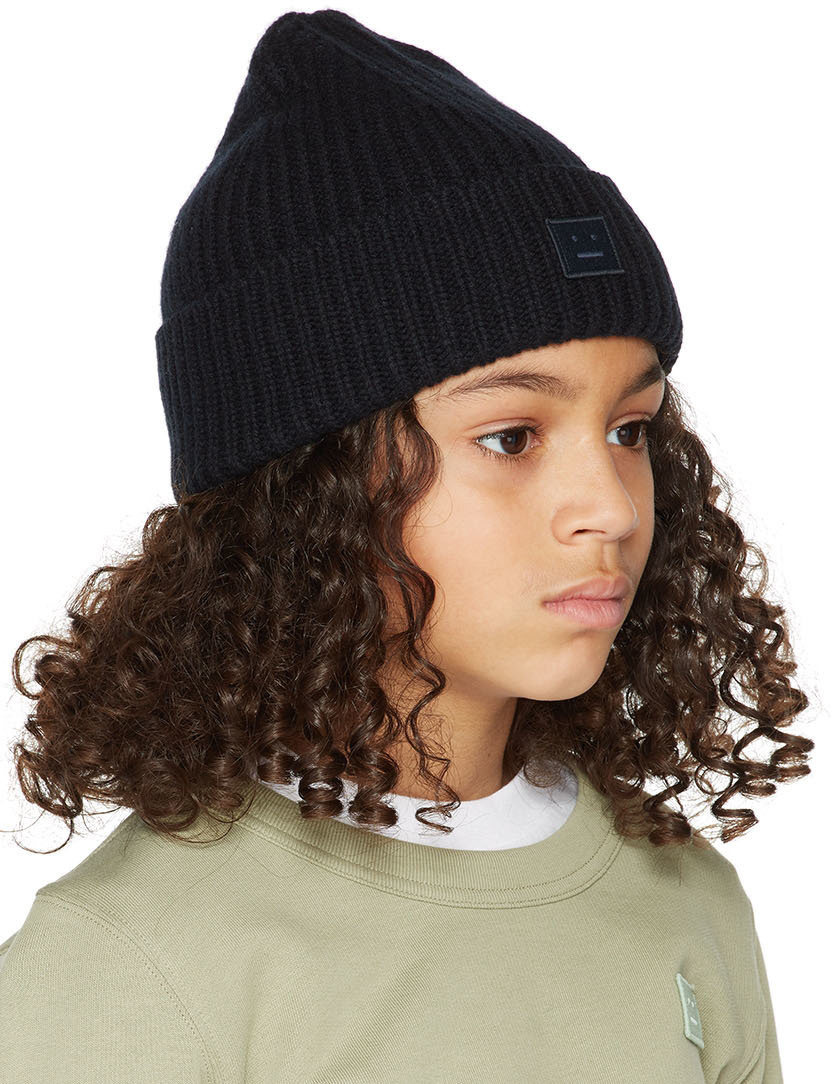 Acne Rib Knit Beanie Hat Black Acne Studios Kua Rib-Knit Beanie
