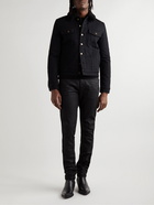 SAINT LAURENT - Slim-Fit Shearling-Lined Denim Jacket - Black