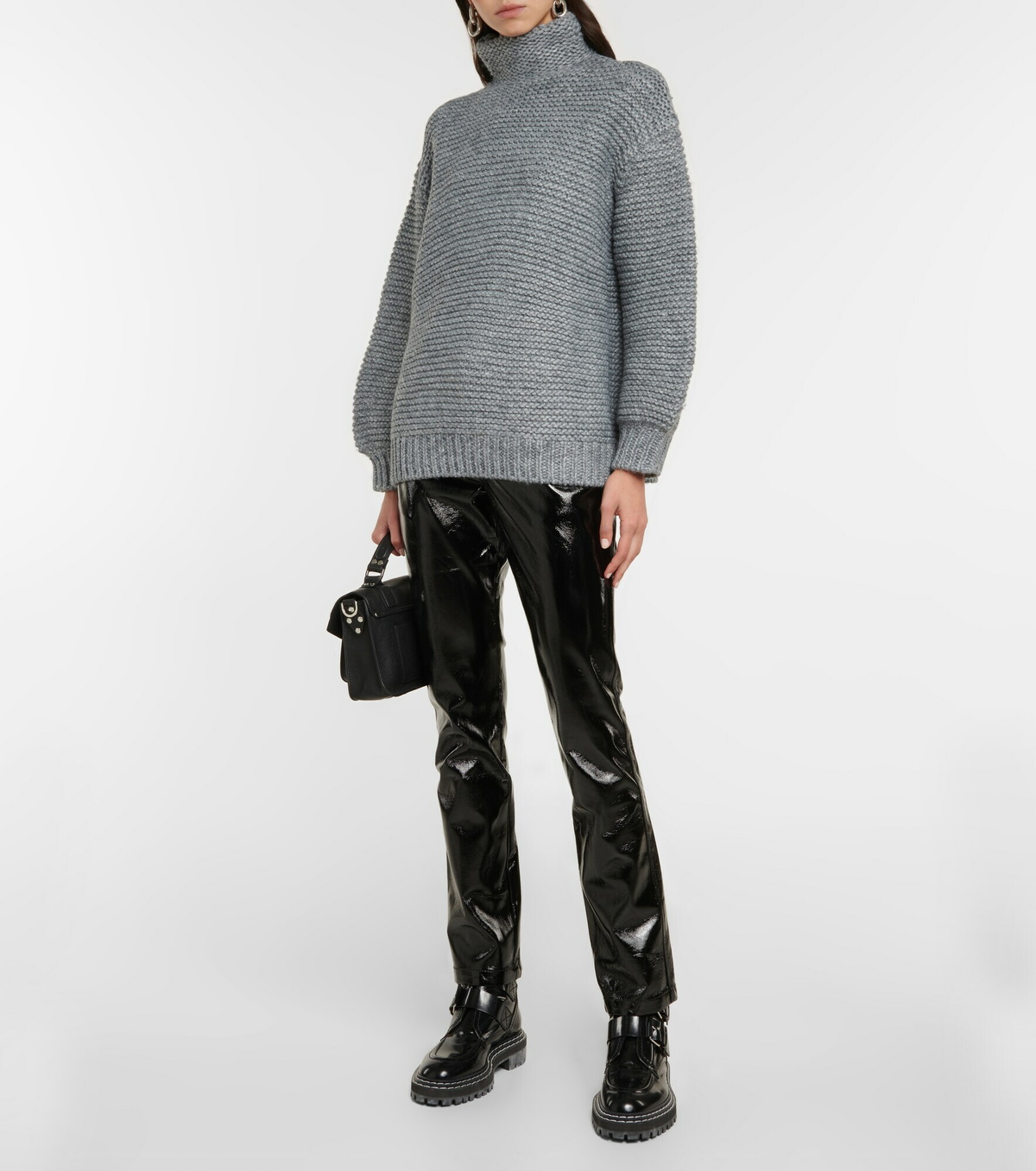 Proenza Schouler - White Label coated high-rise straight pants