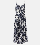Velvet Floral cotton voile midi dress