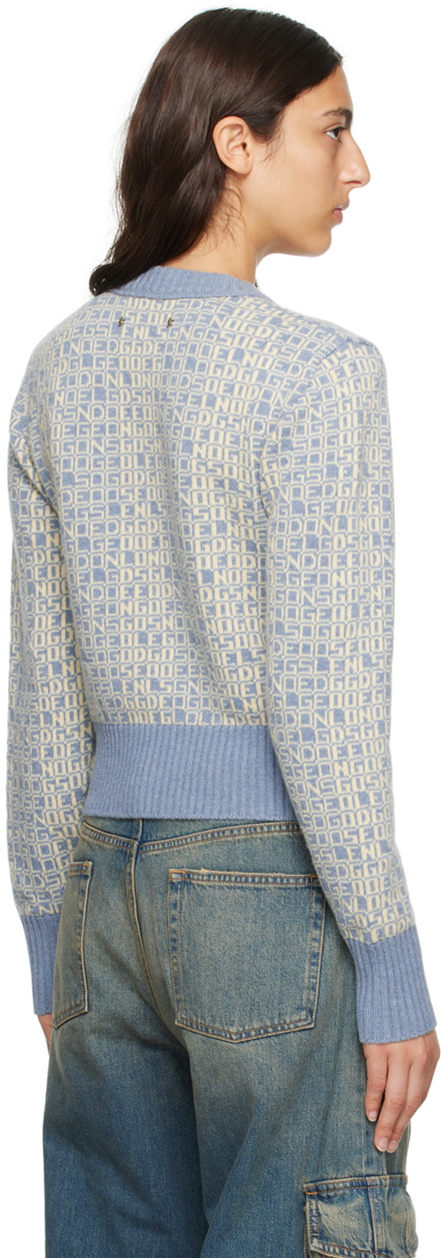 Golden Goose Blue & Off-White Jacquard Sweater