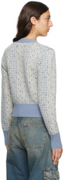 Golden Goose Blue & Off-White Jacquard Sweater