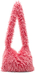 ERL Pink Faux-Fur Messenger Bag