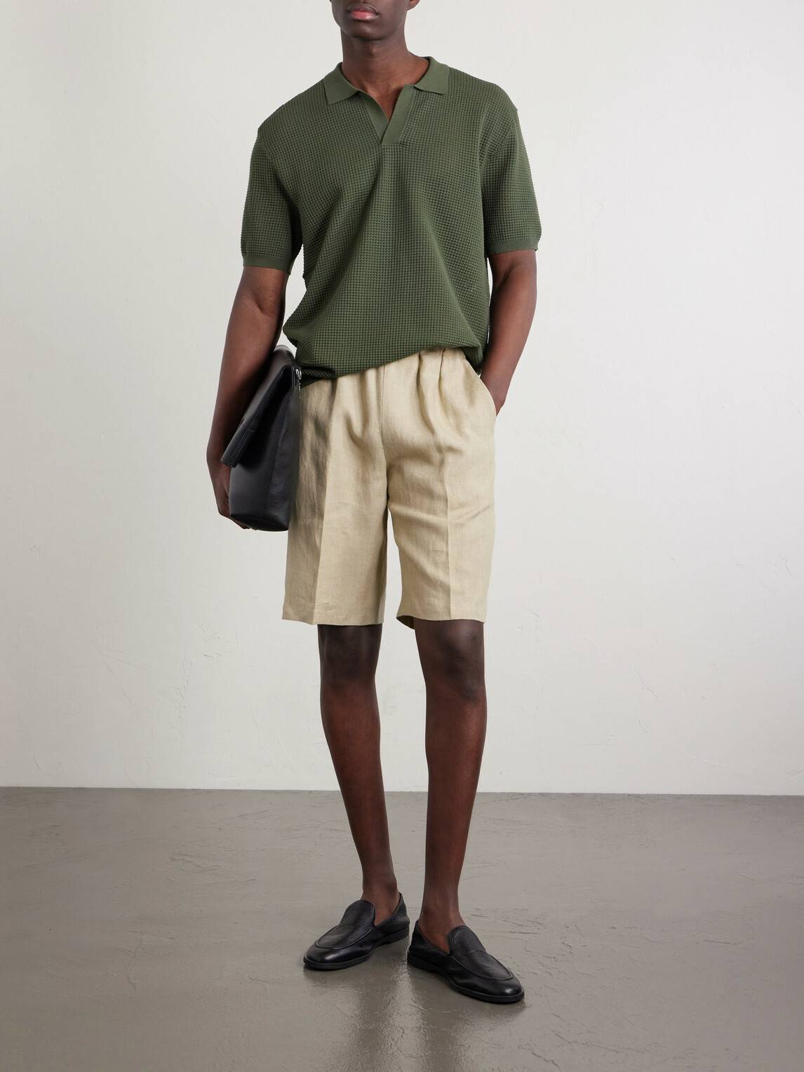 PIACENZA 1733 - Straight-Leg Linen Bermuda Shorts - Neutrals
