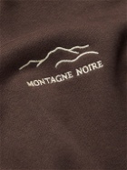 De Bonne Facture - Logo-Embroidered Cotton-Jersey Hoodie - Brown