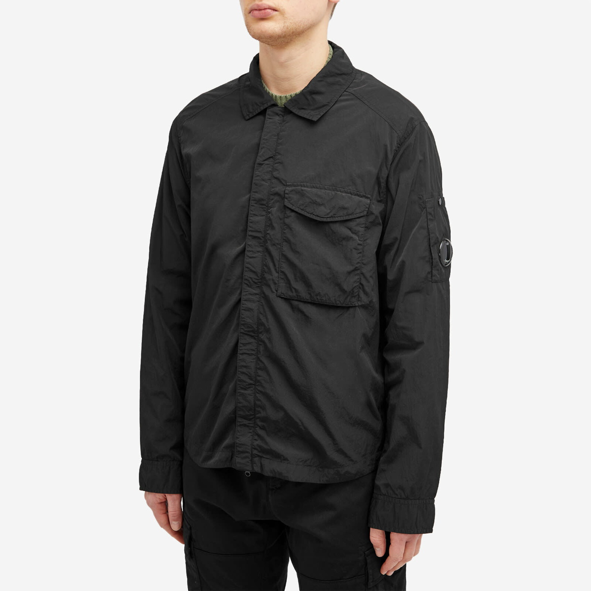 C.P. Company Men's Chrome-R Pocket Overshirt in Black C.P. Company