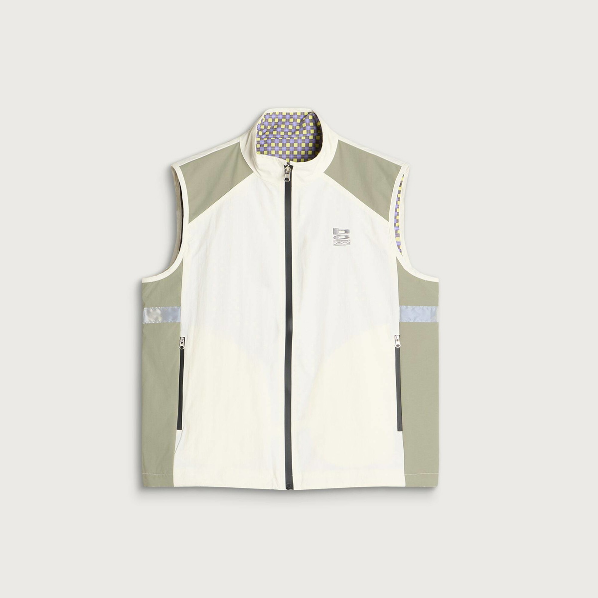 Bene Culture Men's Bene Reversible Gilet in Sage Green