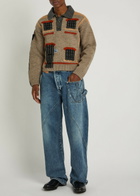 JW Anderson Twisted Workwear Straight-leg Jeans Mid Blu