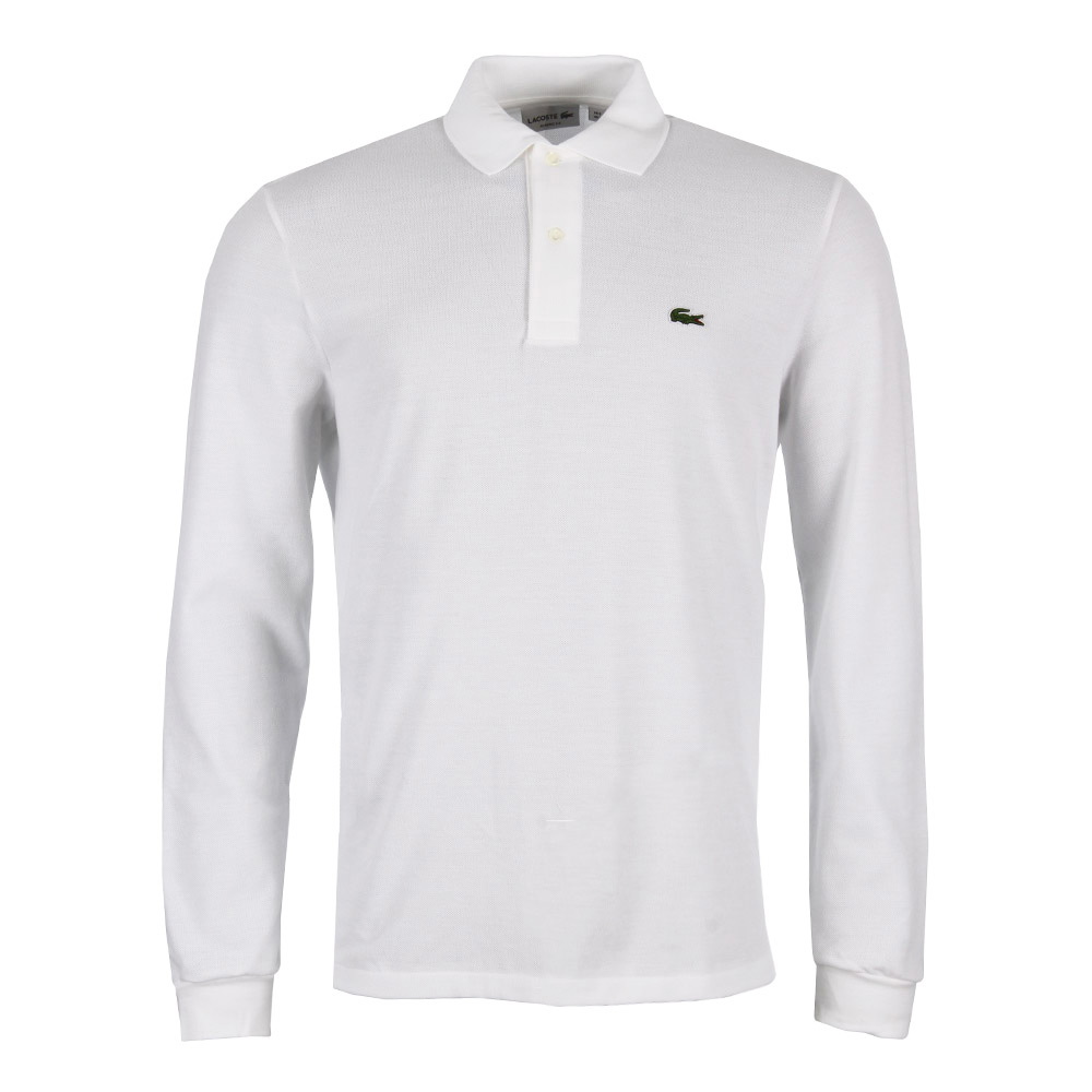 Long Sleeve Polo - White